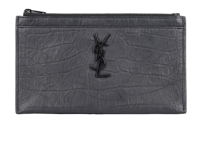Saint Laurent Croc Clutch, front view